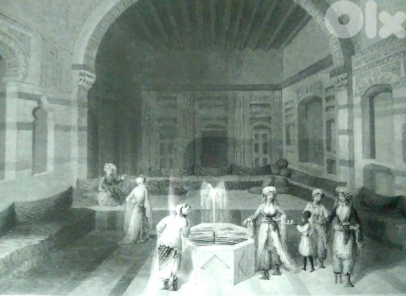 Original 19th. century Bartlett Lithograph (Turkish Diwan, Damascus) 6