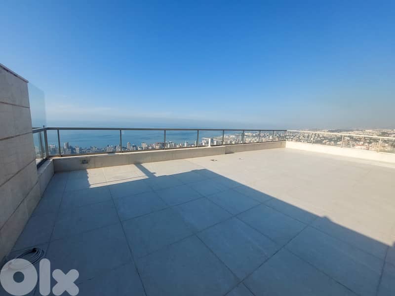 130 SQM Apartment in Bkenneya with Sea & Mountain View + Terrace 0