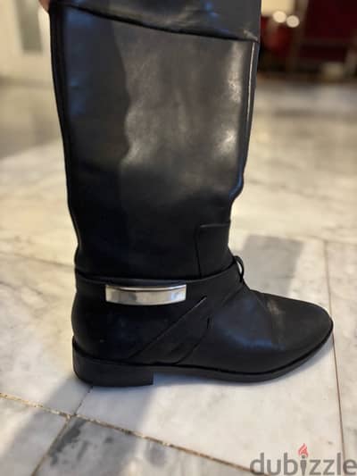 Alfani Black Riding Boots, New, Size 6.5 | جزمة الفاني، جديدة، 6.5،