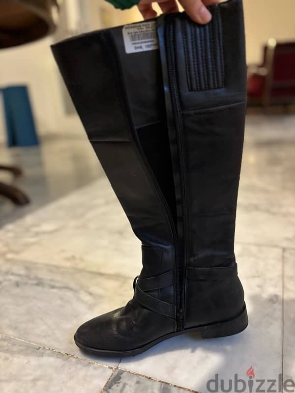 Alfani Black Riding Boots, New, Size 6.5 | جزمة الفاني، جديدة، 6.5، 1