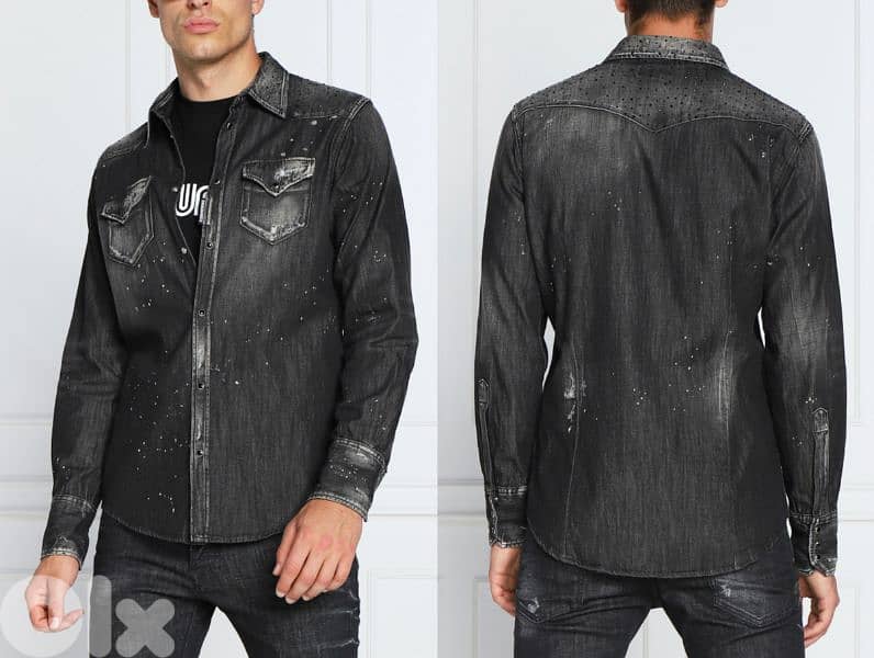 Dsquared2 black jeans chirt 0