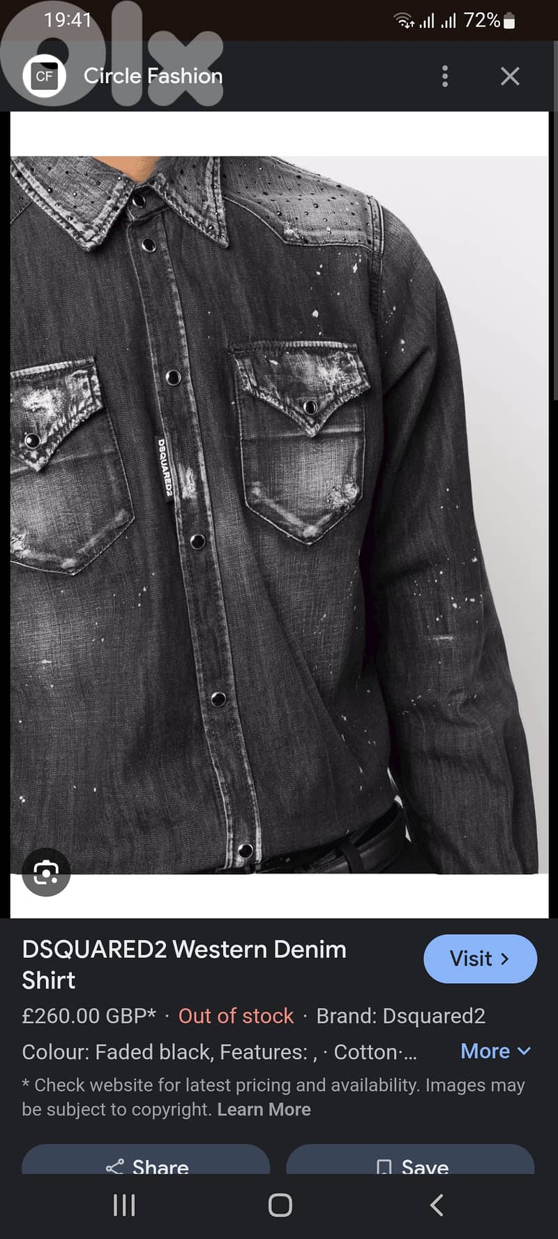 Dsquared2 black jeans chirt 4