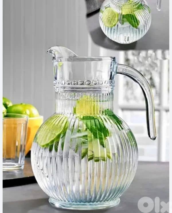 إبريق عصير زجاج فاخر 1