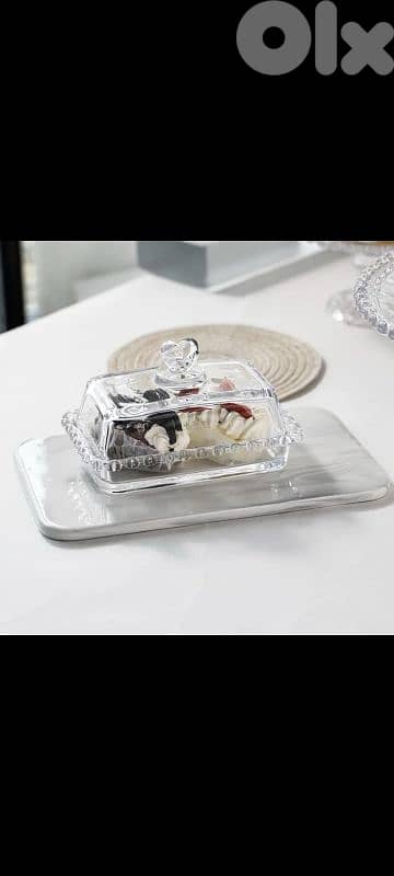 elegant glass butter plate 2