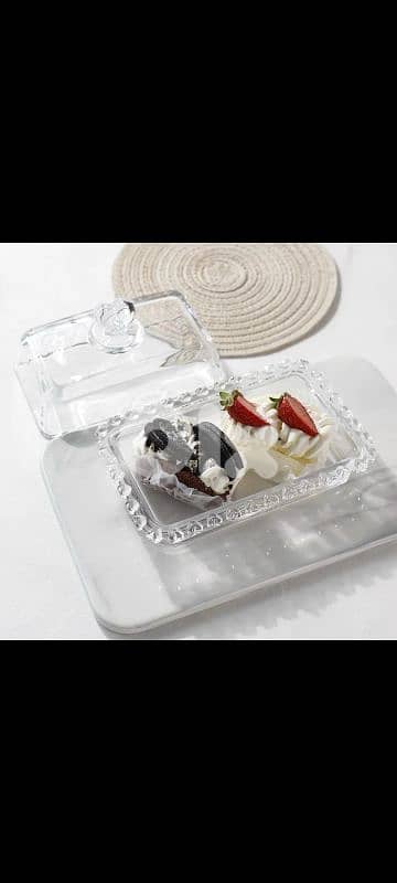 elegant glass butter plate 4