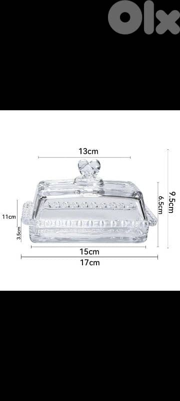 elegant glass butter plate 5