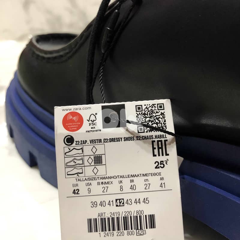 ZARA MOC TOE CHUNKY SHOES 42 4