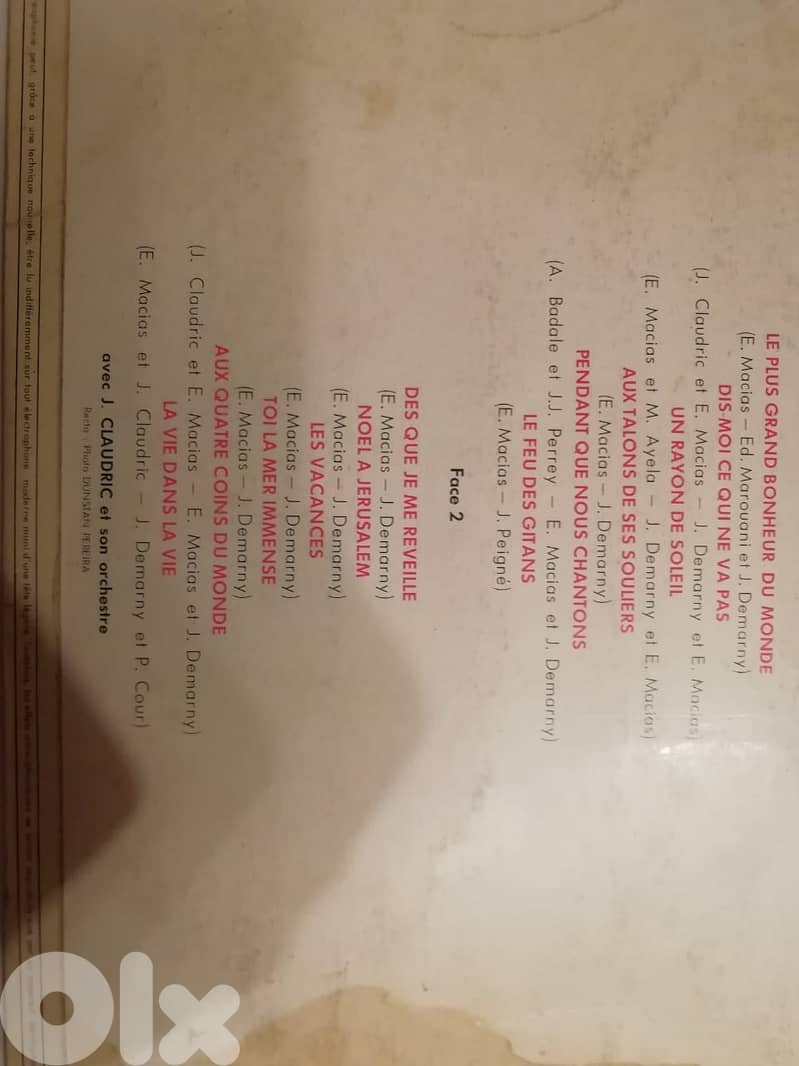 Enrico Macias – Un Rayon De Soleil vinyl album 33t 1