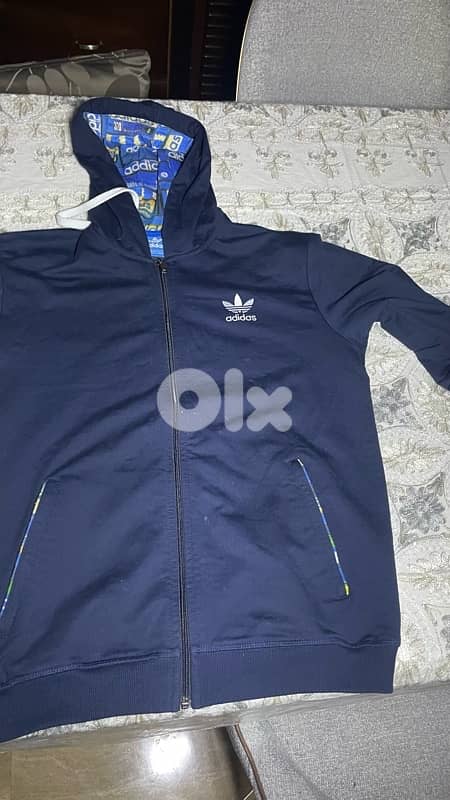 adidas jacket hoodie size L original 0