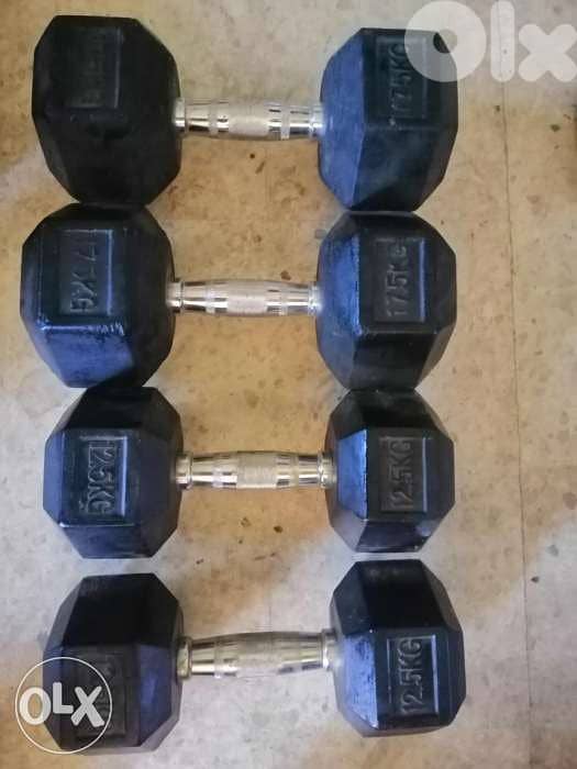 Hexagon dumbbells 0
