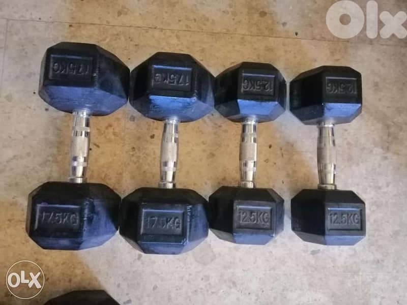 Hexagon dumbbells 1