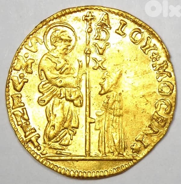 Italy - Republic of Venice 1 Zecchino 1700-1709 Alvise Il Mocenigo 2