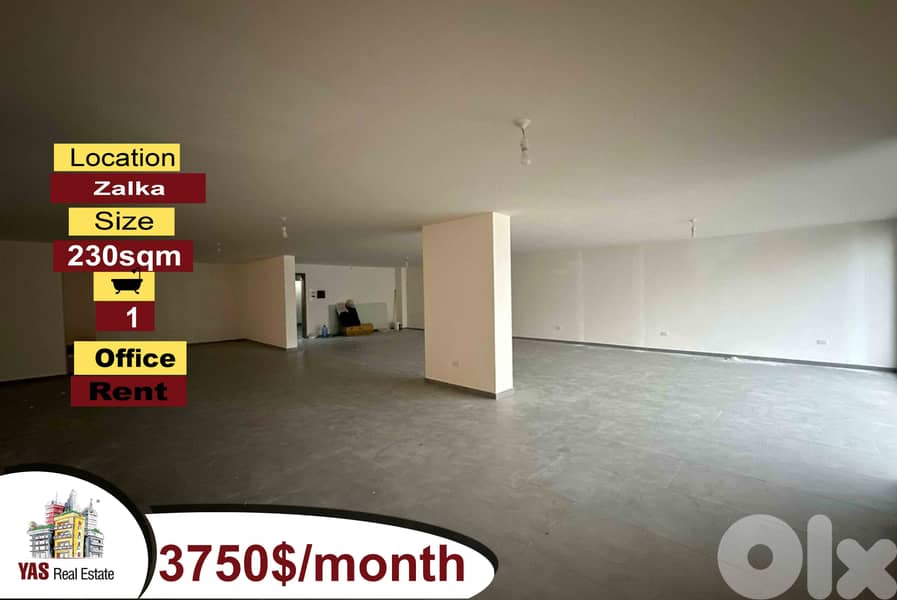 Zalka 230m2 | Office For Rent | Brand New | Prime Location | MJ 0