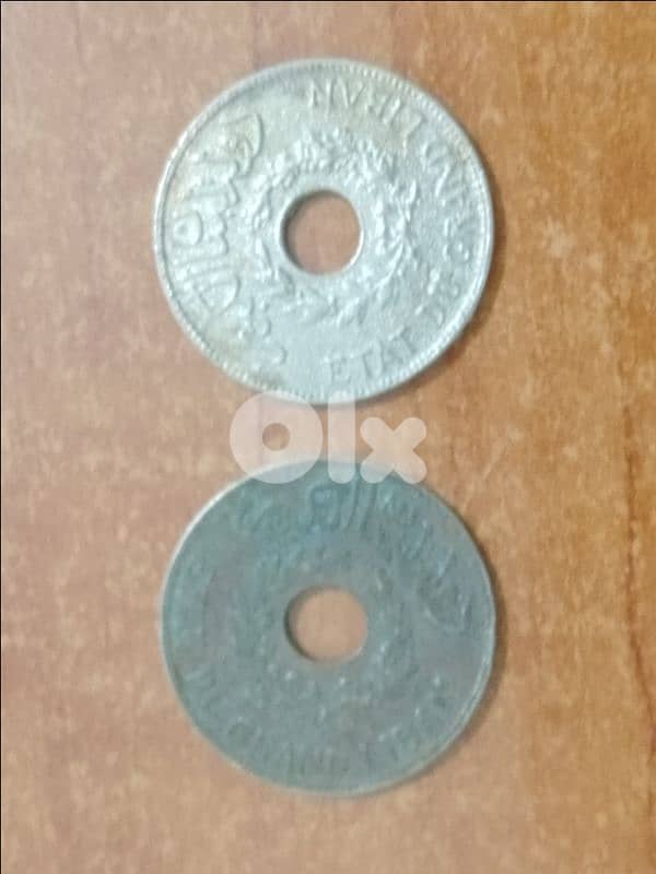 قرش مقدوح دولة لبنان الكبير اصدار 1925 1