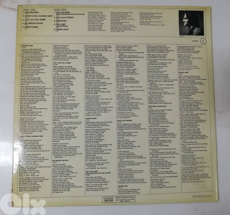 James Taylor - Walking man vinyl LP 2