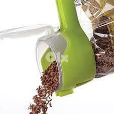 Storage Sealing Cap with Pour Spouts, Bag Clips for Food 1