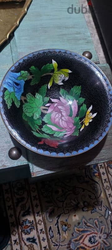 Cloisonné صحن كلوازونيه وسط 0