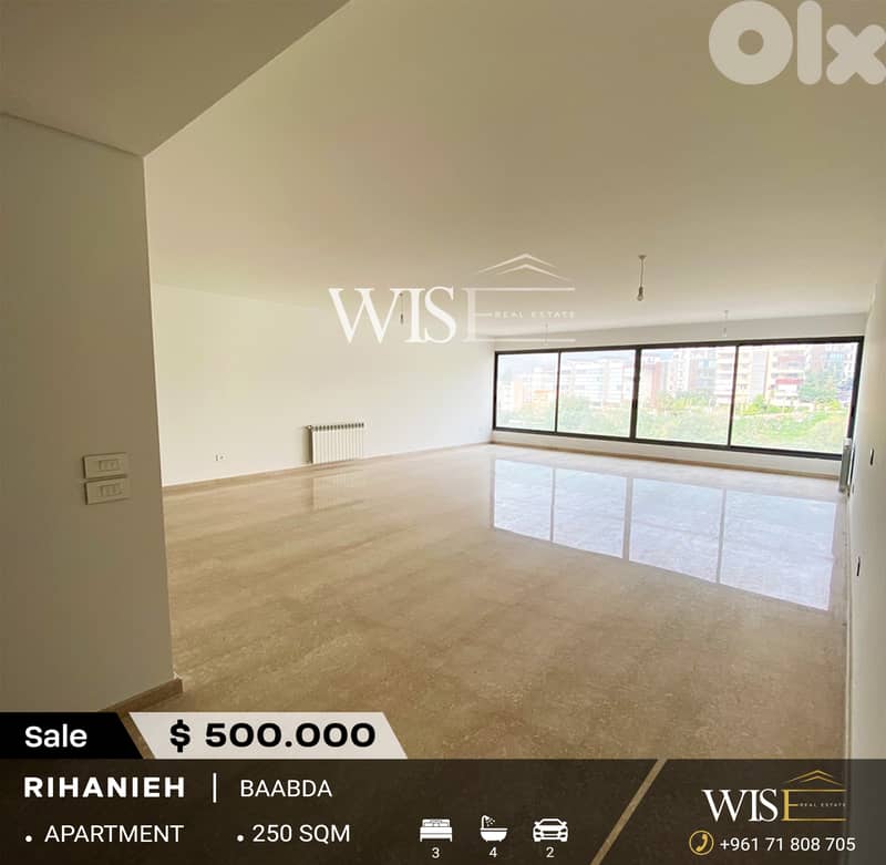 250 SQM Apartment for SALE in Baabda-Rihaniyeh! 0