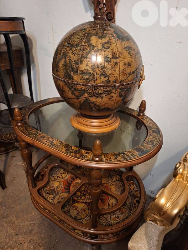 trolley globe bar vintage Italy original 1