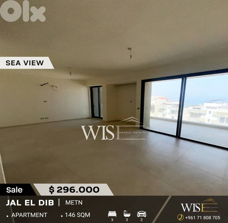 146 SQM Apartment for SALE in Jal El Dib! 0