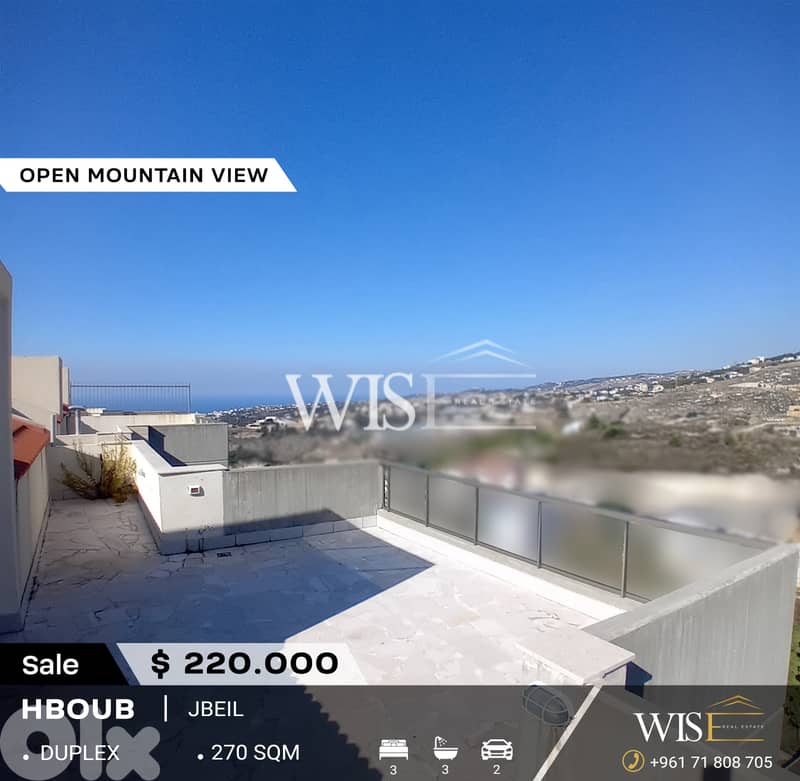 270 SQM Duplex for SALE in Hboub-Jbeil! 0