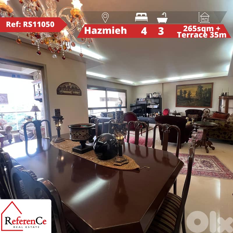 Furnished apartment/terrace in Hazmieh شقة مفروشة/تراس في الحازمية 0