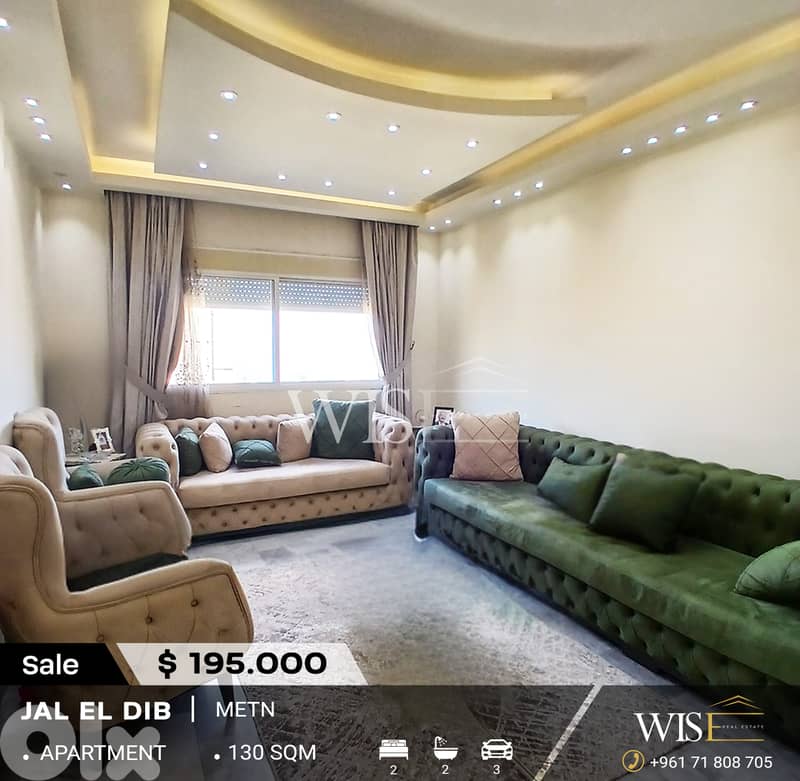 130 SQM Apartment for SALE in Jal El Dib! 0
