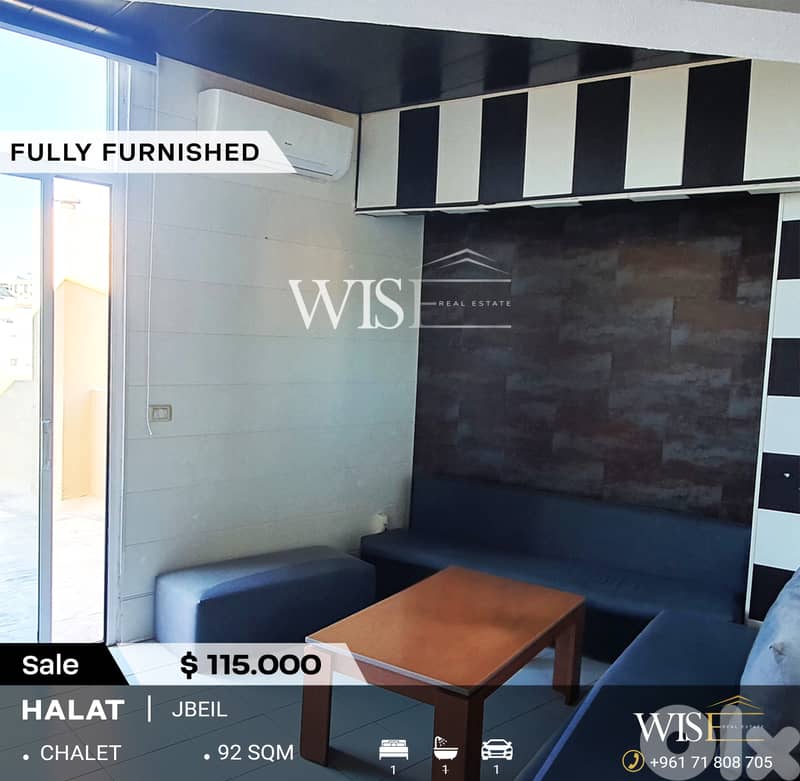 92 SQM fully furnished Chalet for SALE in Halat! 0