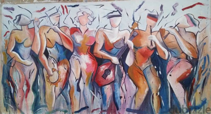 لوحات فنية رسم يدوي وطباعة 5