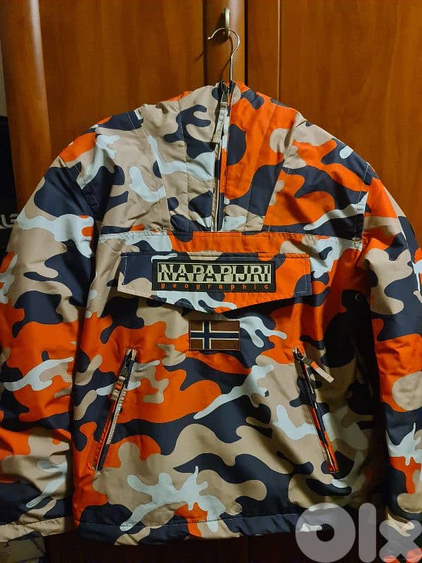 Napapijri Rainforest Orange Camo Jacket 10