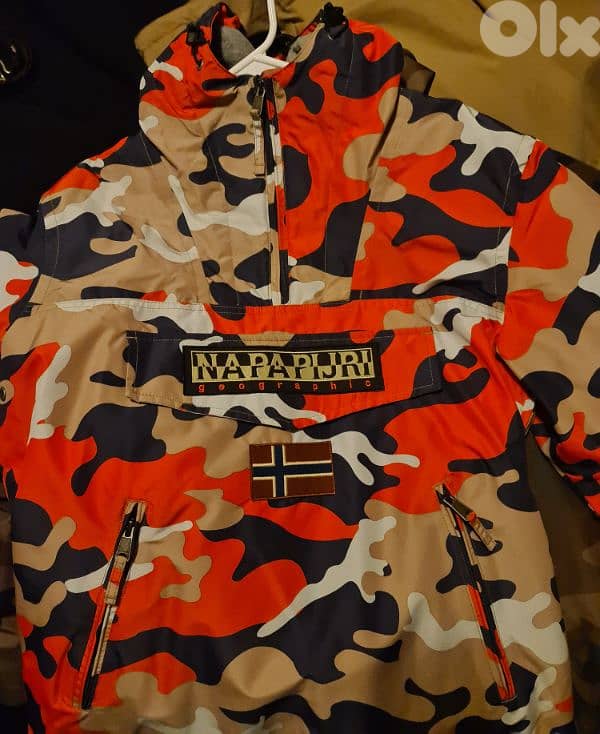 Napapijri Rainforest Orange Camo Jacket 11