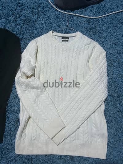 Cable Knit Cotton Massimo Dutti Sweatshirt Wool