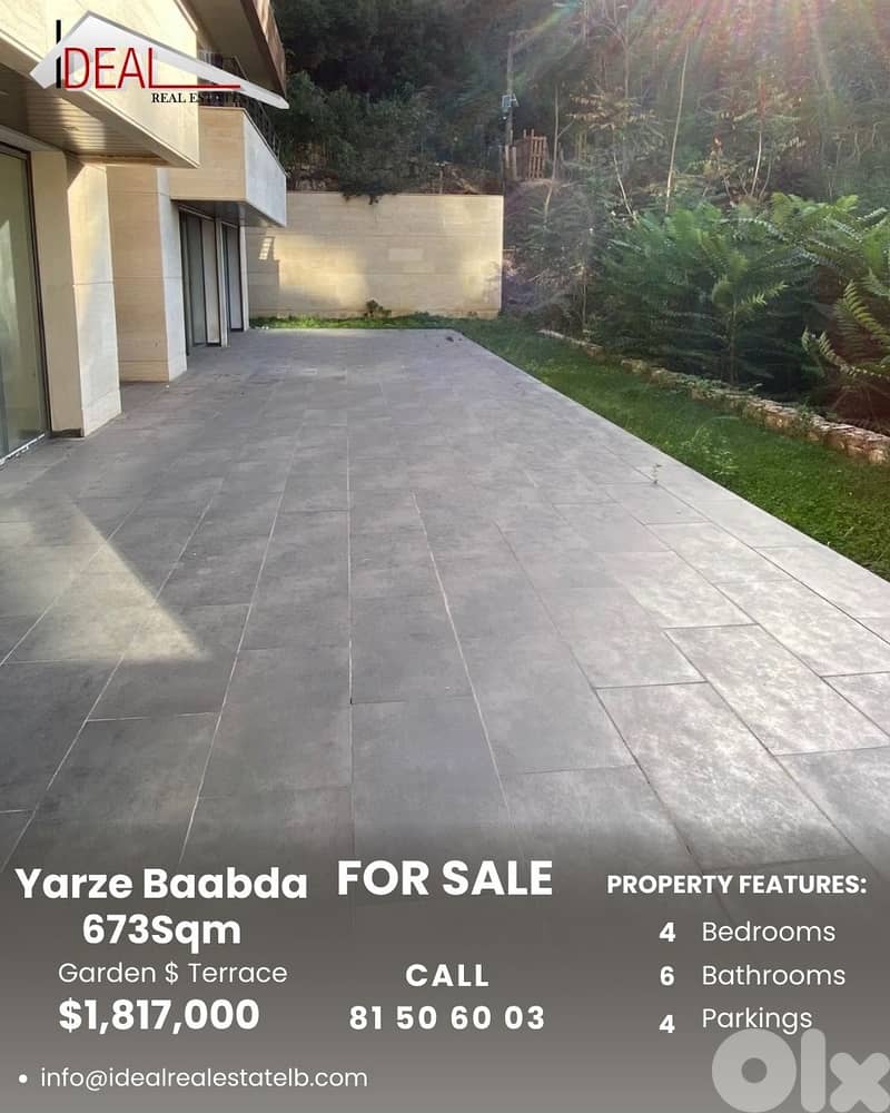 Apartment for sale in Yarze Baabda شقة للبيع في يرزة 0