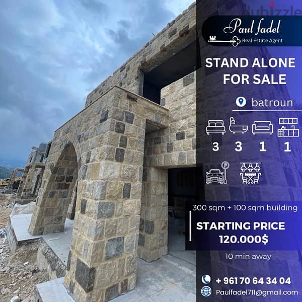 Perfect Stand alone for sale in Batroun !! * 0