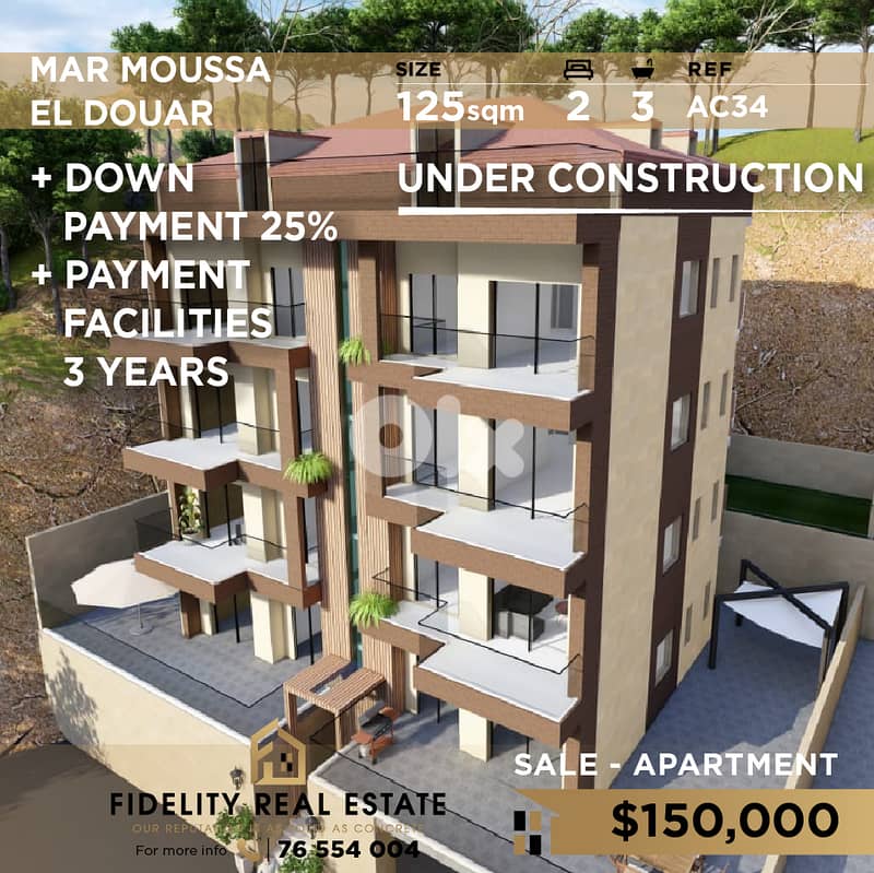 Apartments for sale in Mar Moussa el douar AC34 0