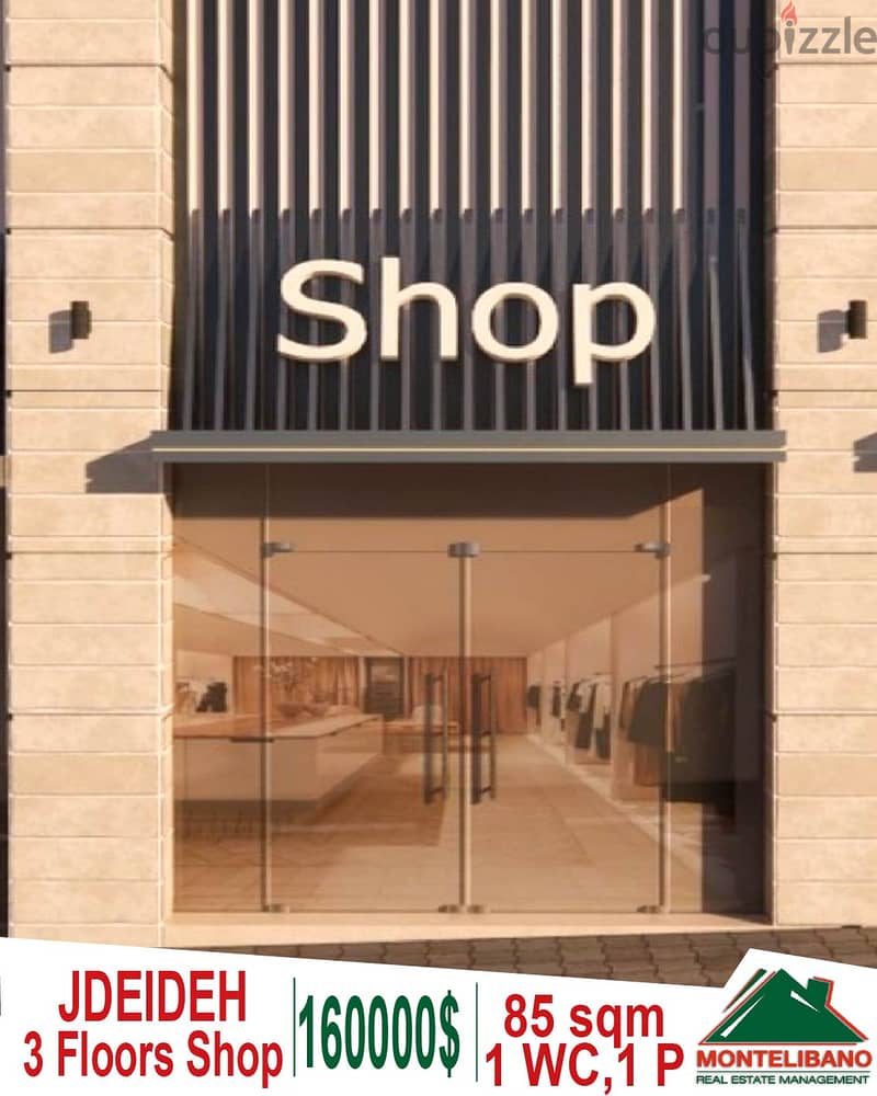 Fully Renovated 85 sqm 3 floors shop for sale in Jdeideh!!! 0