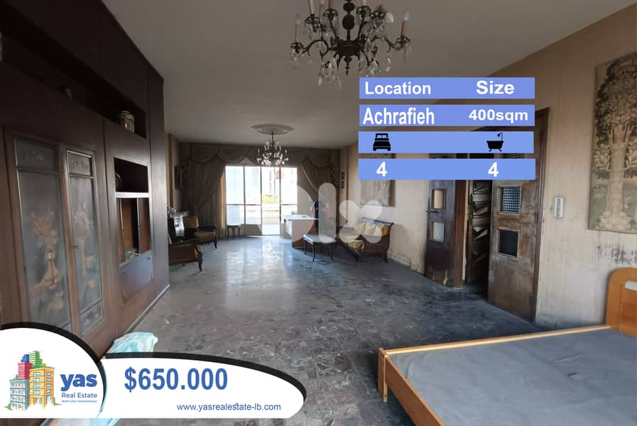 Achrafieh/Sodeco 400m2 | Terrace 85m2 | Mint Condition | AA/AC 0