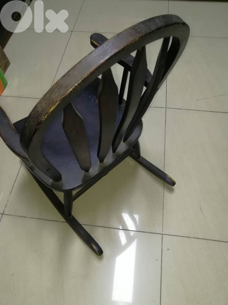 Vintage wooden rocking chair small size for kids 3 to 10 yrs 2