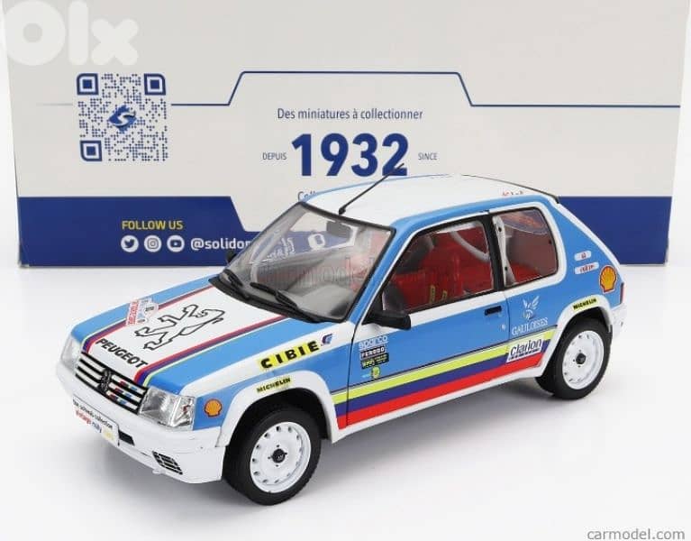 Peugeot 205 1.9 (Rally 1990) diecast car model 1;18. 1