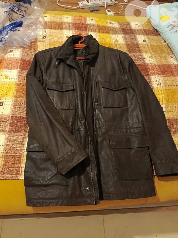 brown genuine leather jacket 1