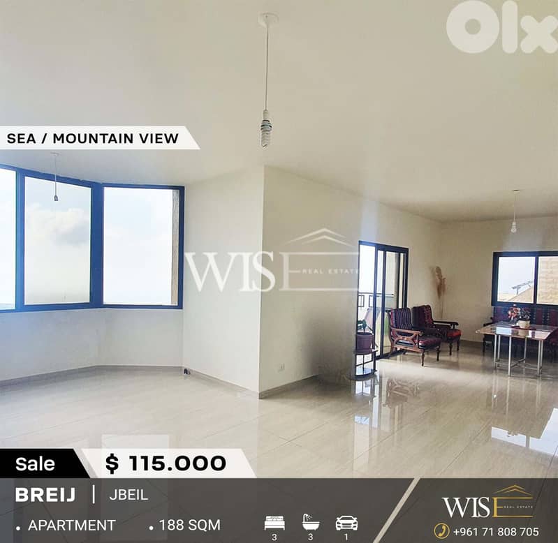 188 SQM Apartment for SALE in Breij-Jbeil! 0
