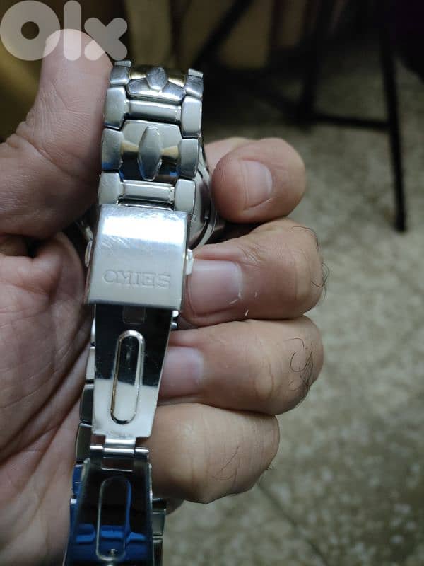 Seiko kinetic two tones grey with gold 5