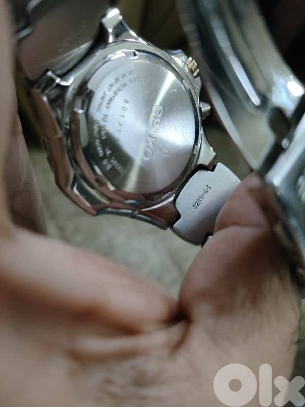 Seiko kinetic two tones grey with gold 6