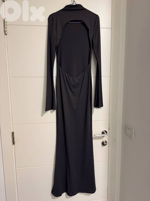 elegante  grey dress from bershka size s 1