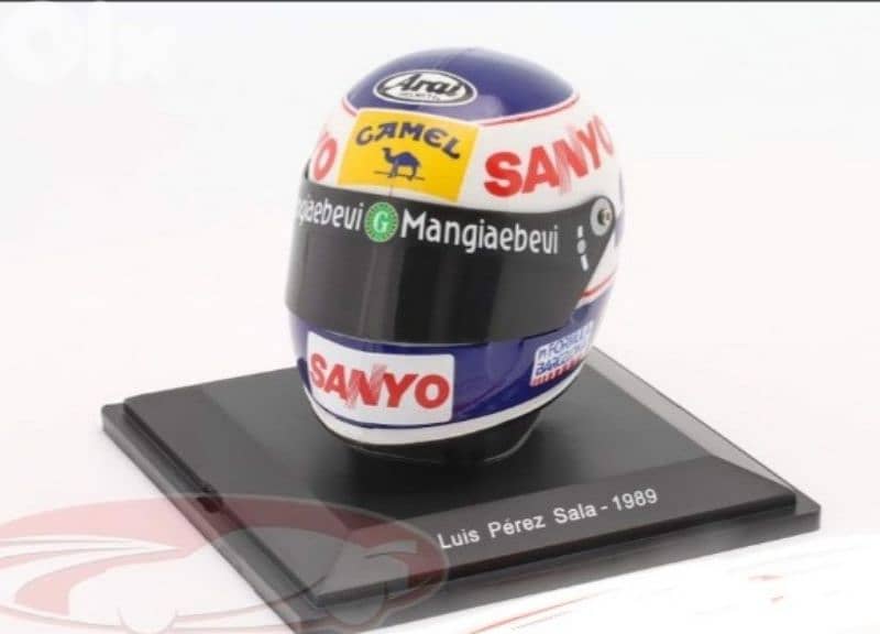 Luis Perez Sala (Team Minardi 1989) Plastic Helmet model 1:5 0