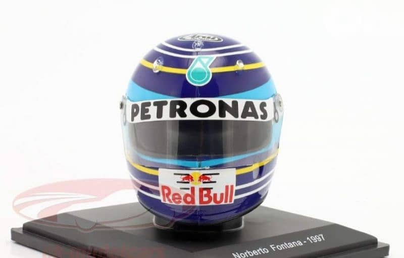Norberto Fontana (Team Red Bull-Sauber 1997) Plastic Helmet model 1:5. 3