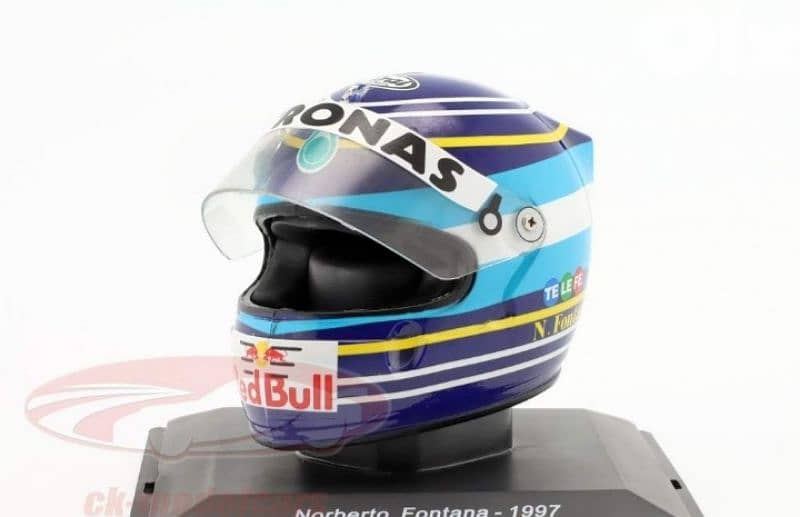 Norberto Fontana (Team Red Bull-Sauber 1997) Plastic Helmet model 1:5. 5
