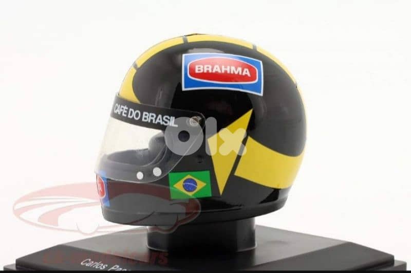 Carlos Pace (Team Martini Racing 1975) Plastic Helmet model 1:5. 1