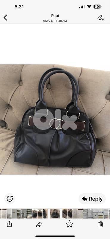 sac marron en vrai cuir 0