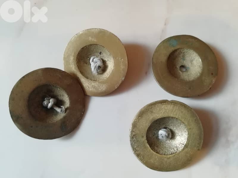 Solid Brass Egyptian Belly Dancing Finger Cymbals صاجات set of 4 1